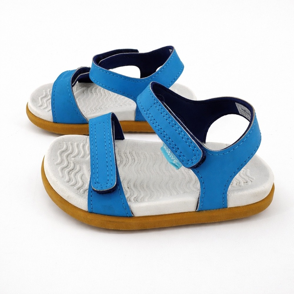 Native Shoes Charley Kids Sandals Size C5 | Regatta Blue Water-Friendly Sandals